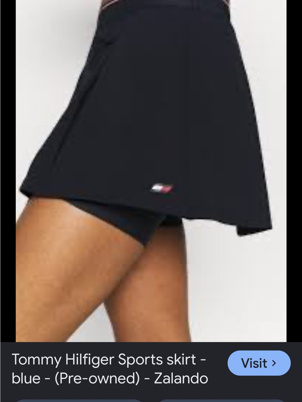 Tommy Hilfiger Black Circle Skort with Built-In Shorts
